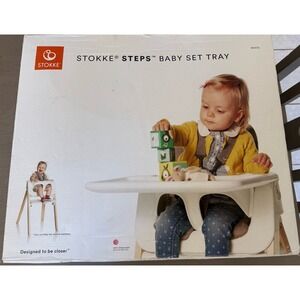 NIB Stokke Tripp Trapp High Chair Tray, Food-Safe, Strong Suction, White